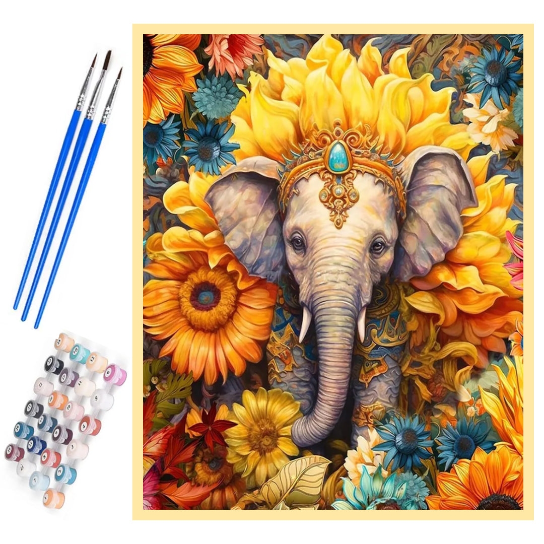 noble-little-elephant-paint-by-number-kit