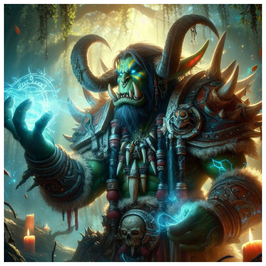 ork-warlock-warcraft-paint-by-number-kit