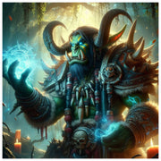 ork-warlock-warcraft-paint-by-number-kit