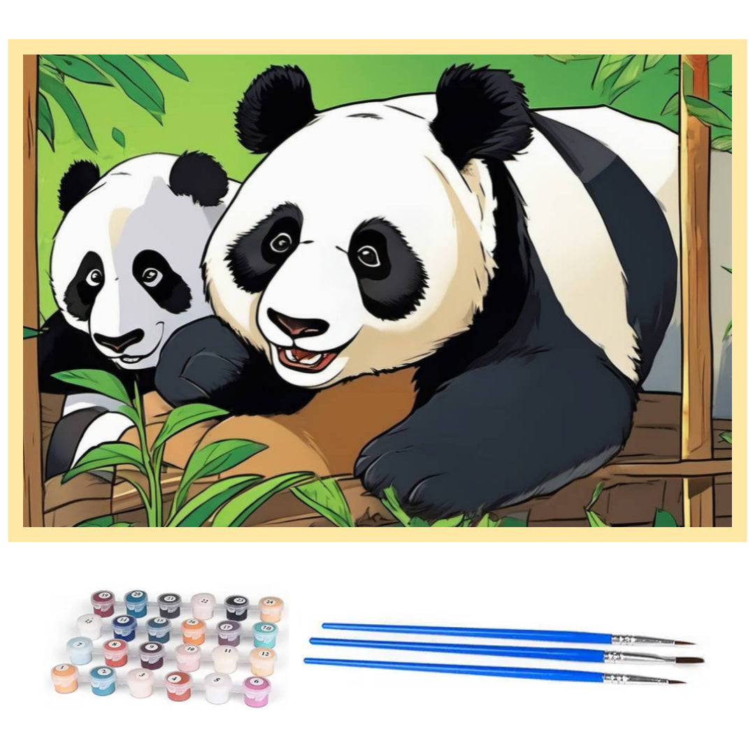 pandas-lying-down-paint-by-number-kit
