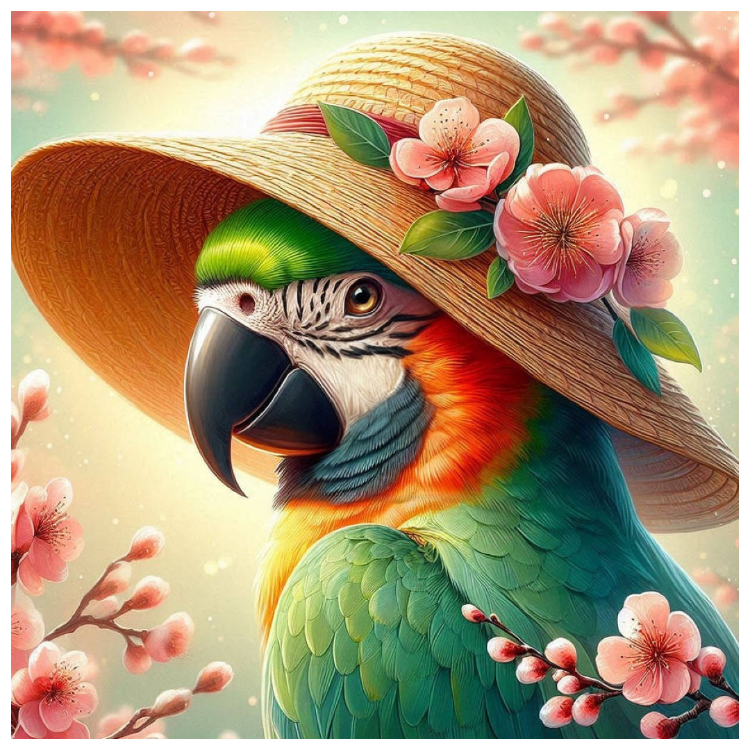 parrot-in-sunhat-paint-by-number-kit