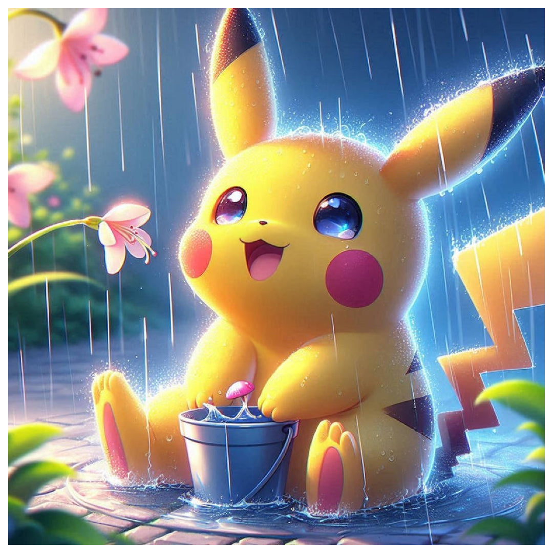 pikachu-in-the-spring-rain-paint-by-number-kit