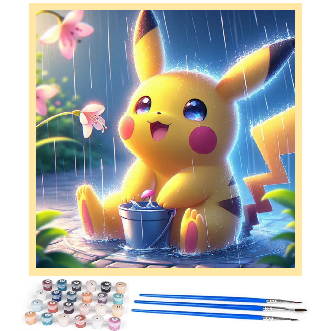 pikachu-in-the-spring-rain-paint-by-number-kit