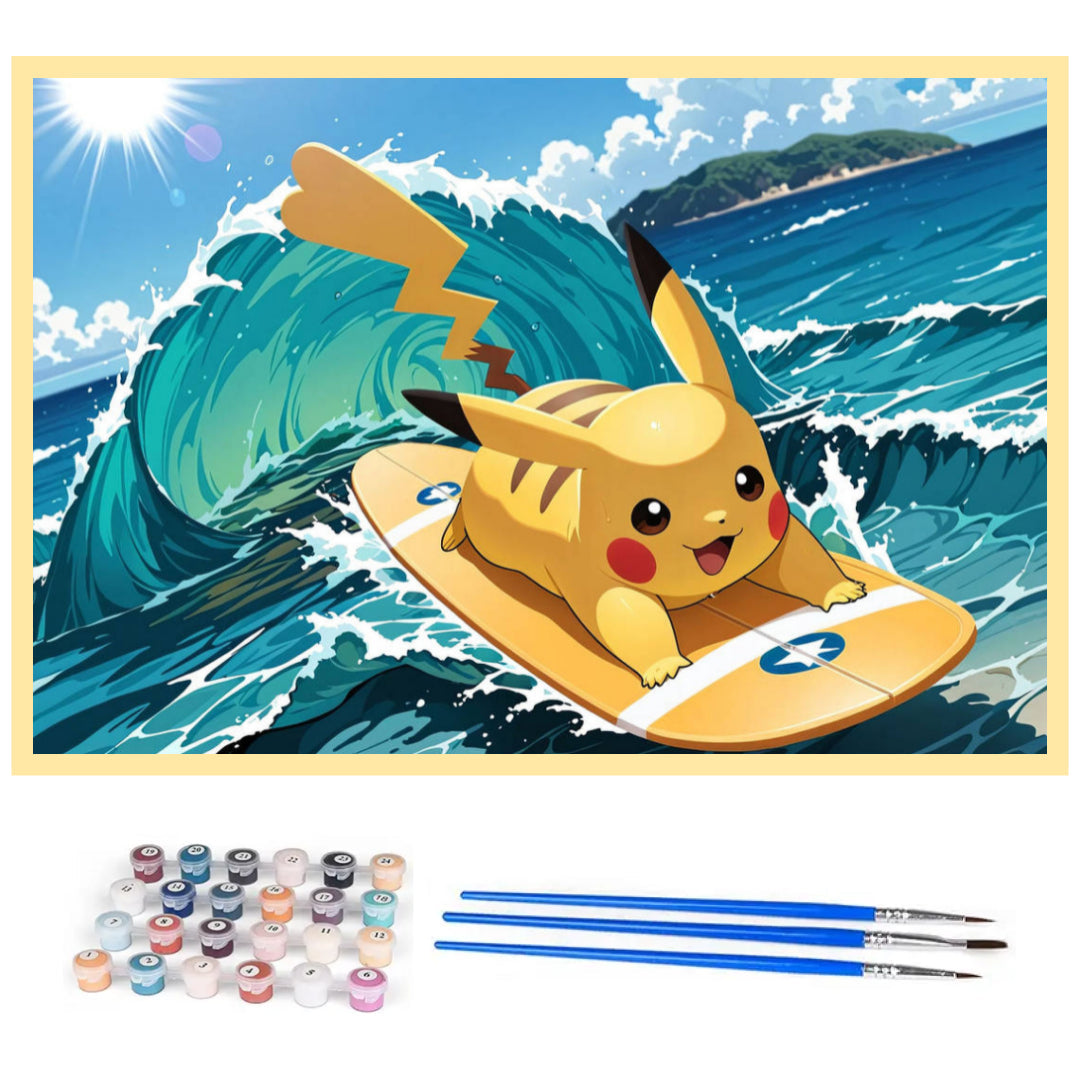 pikachu-surfing-paint-by-number-kit
