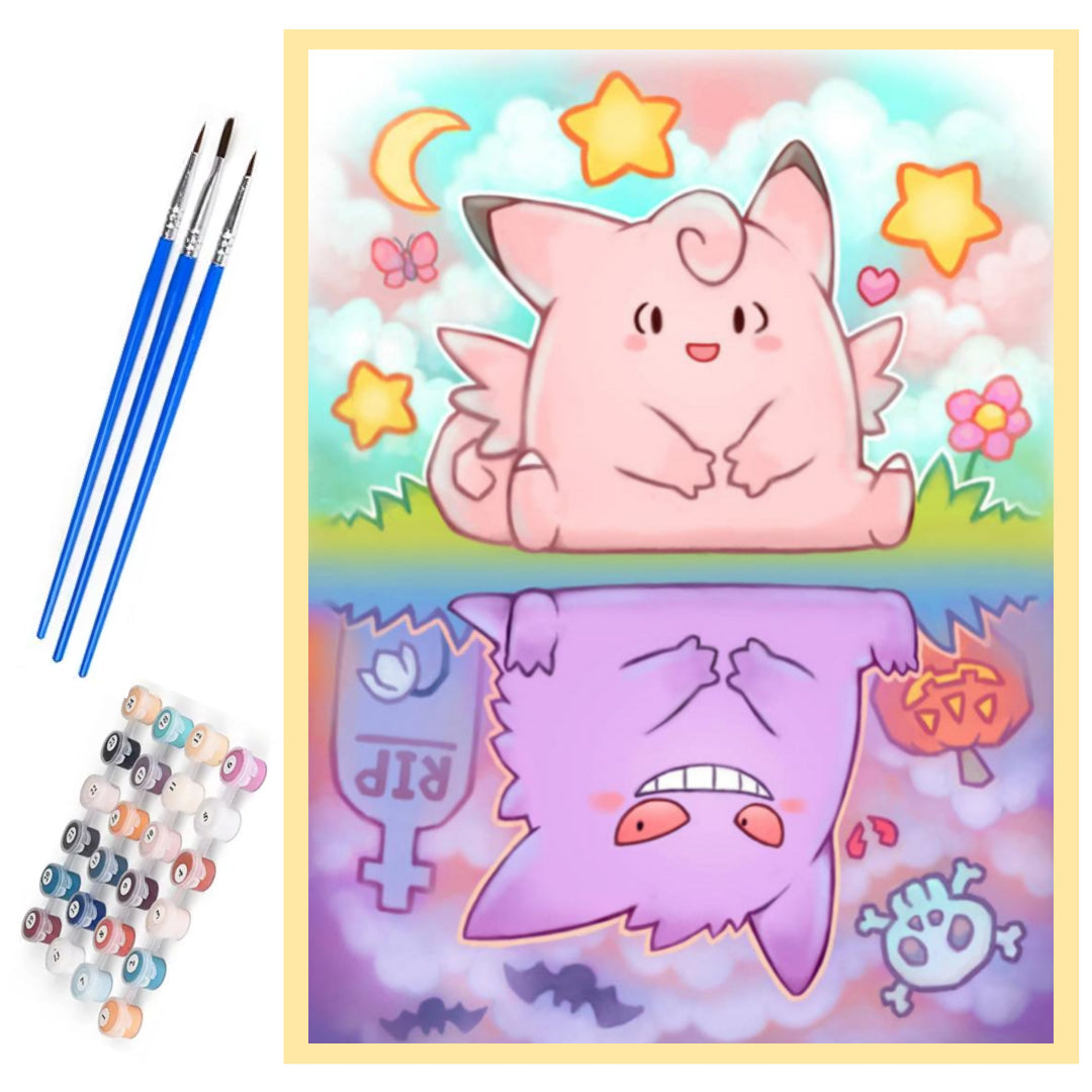 pokemon-clefable-gengar-paint-by-number-kit