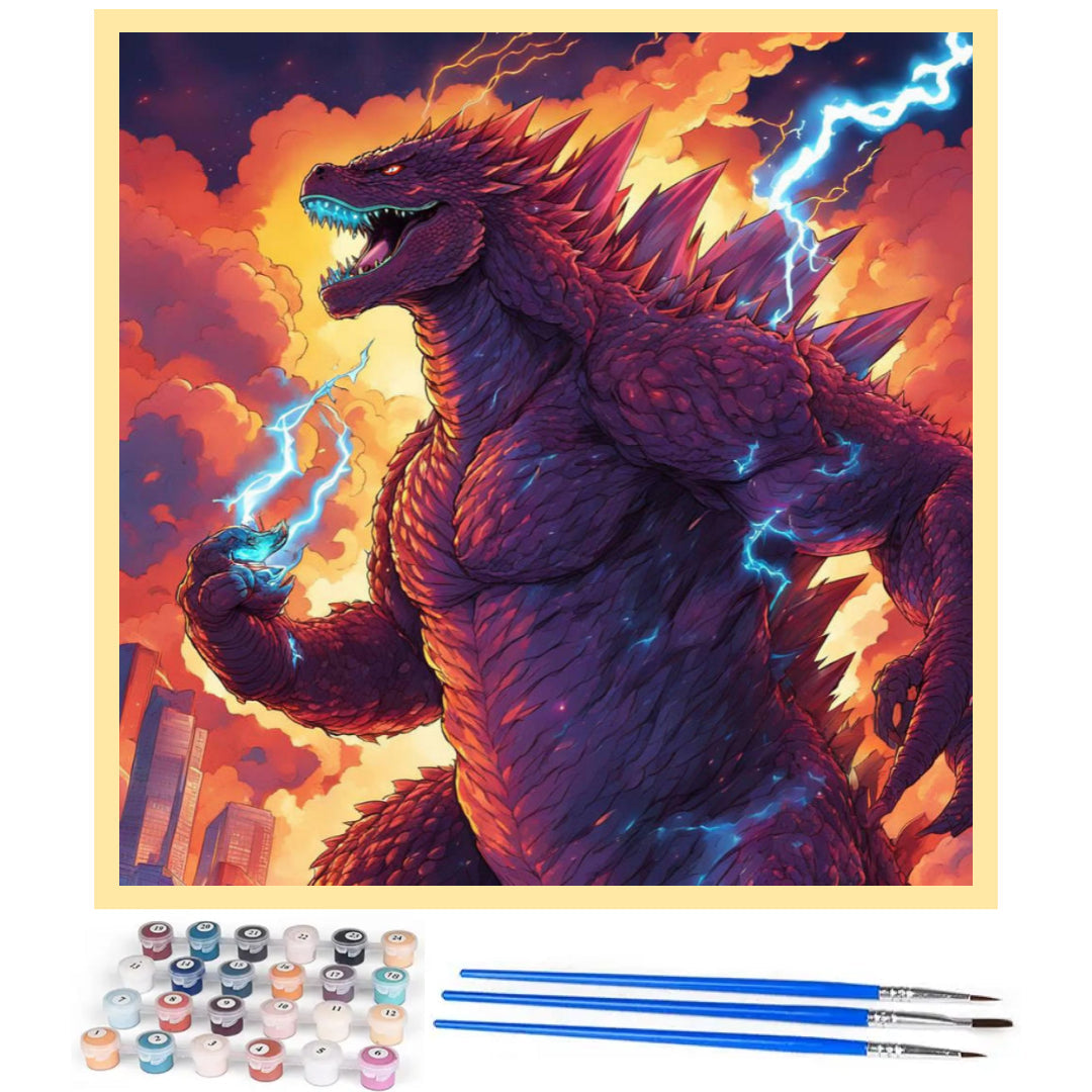 powerful-godzilla-paint-by-number-kit