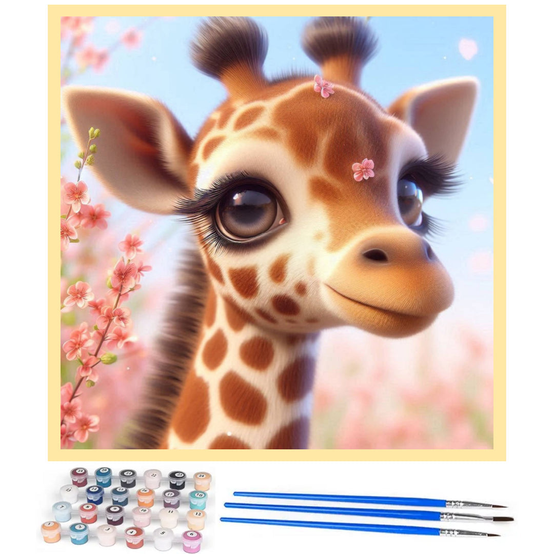 pretty-giraffe-paint-by-number-kit