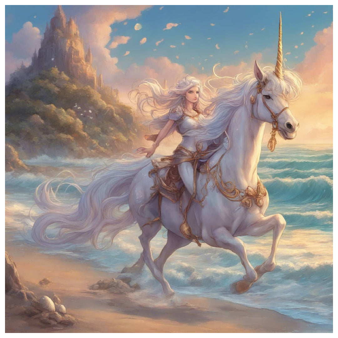 princess-with-unicorn-by-the-sea-paint-by-number-kit