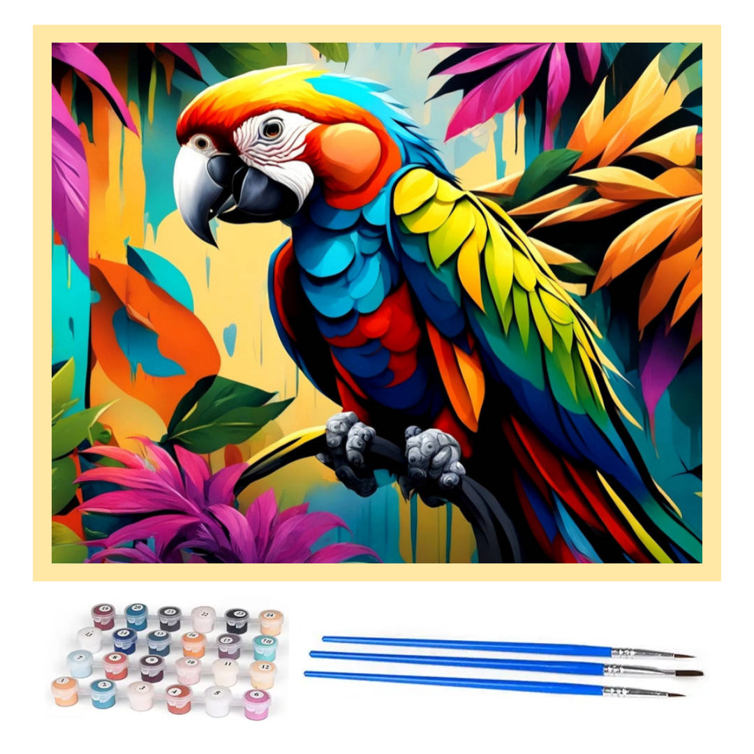 quiet-parrot-paint-by-number-kit