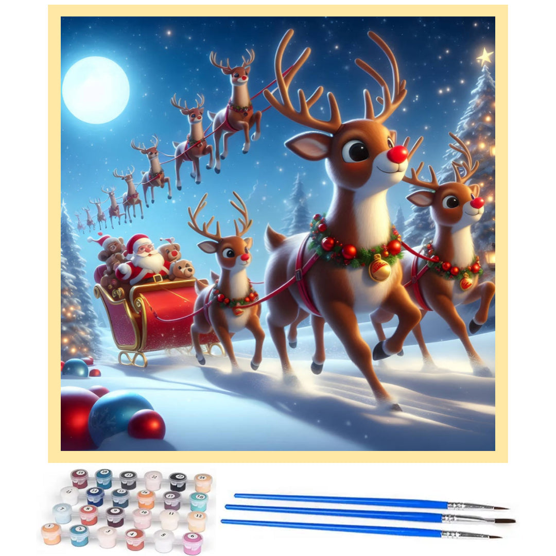 reindeers-rudolph-group-paint-by-number-kit