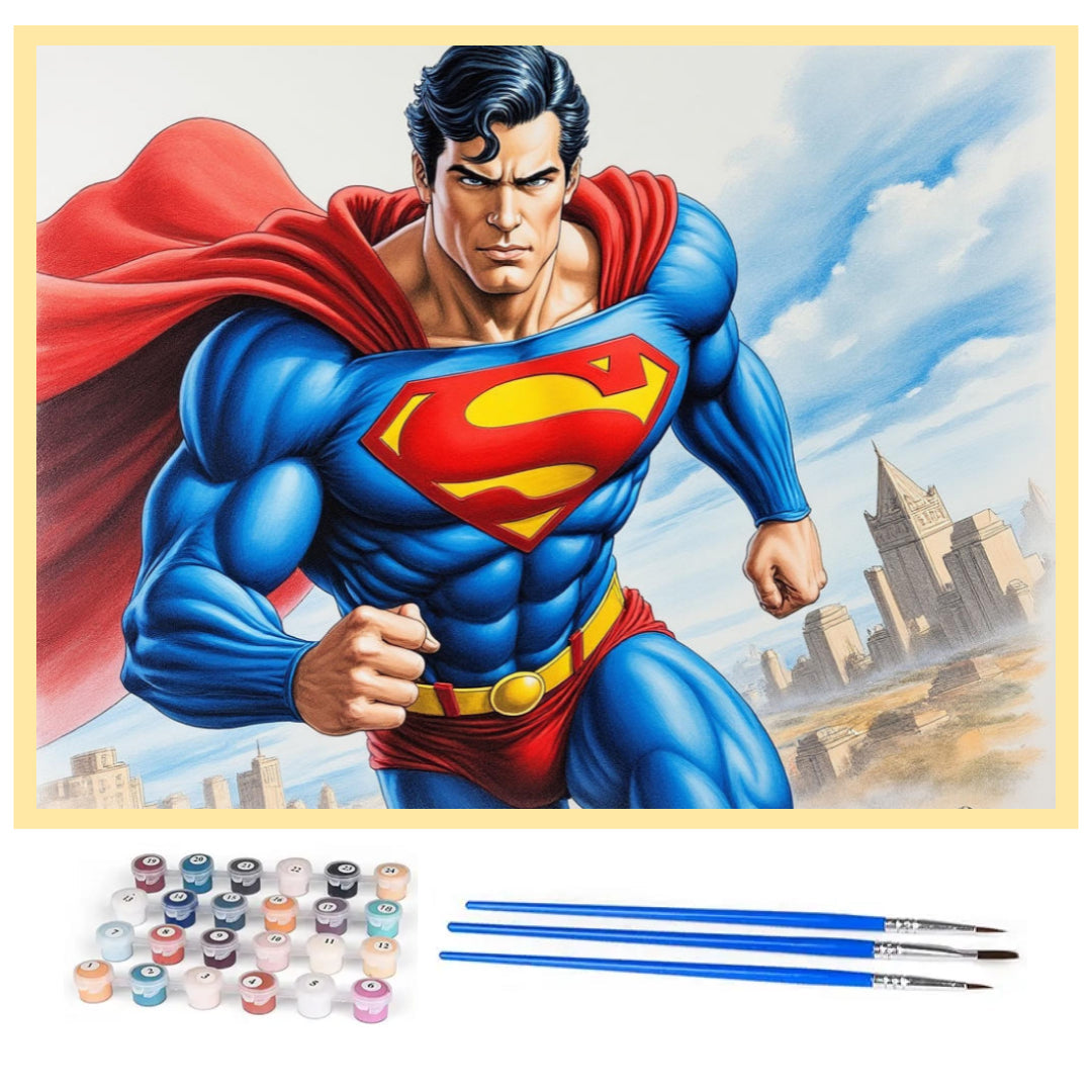 running-superman-paint-by-number-kit