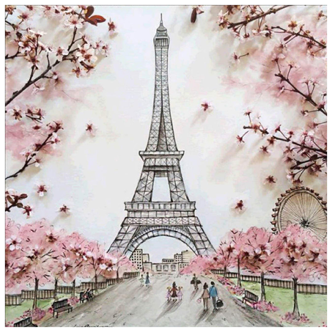 sakura-eiffel-tower-paint-by-number-kit