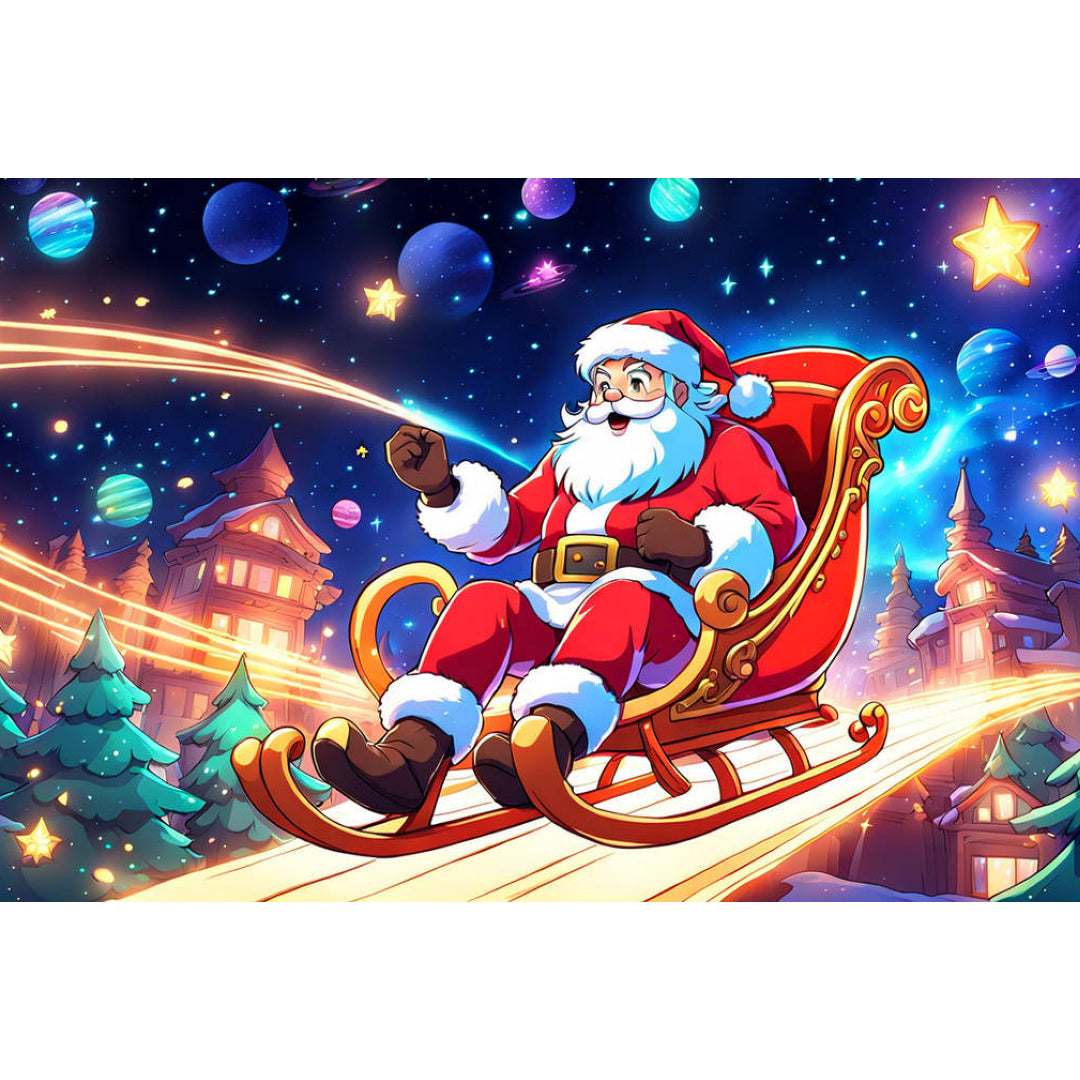 santa-claus-on-sleigh-paint-by-number-kit