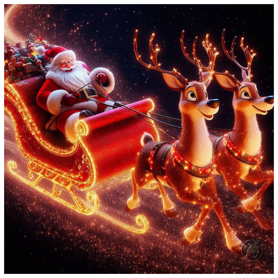 santa-flying-on-the-sleigh-paint-by-number-kit