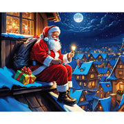 santa-on-the-rooftop-paint-by-number-kit