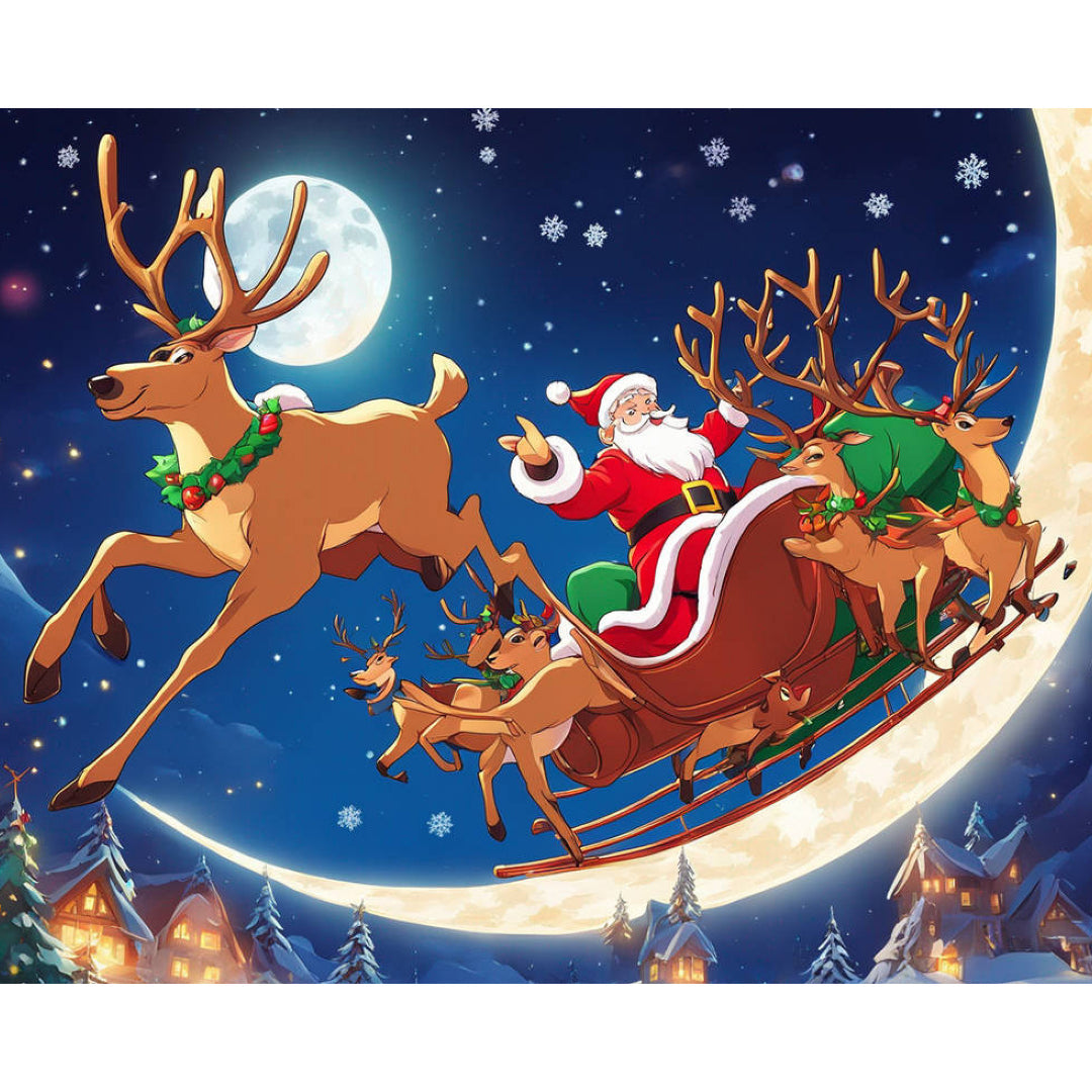 santa-with-reindeer-paint-by-number-kit