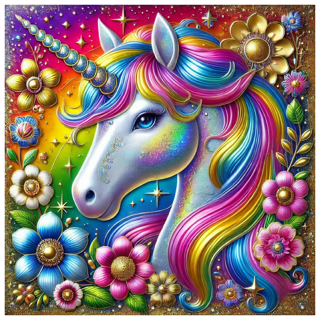 shining-metallic-unicorn-paint-by-number-kit