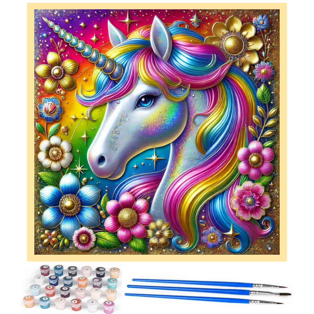 shining-metallic-unicorn-paint-by-number-kit