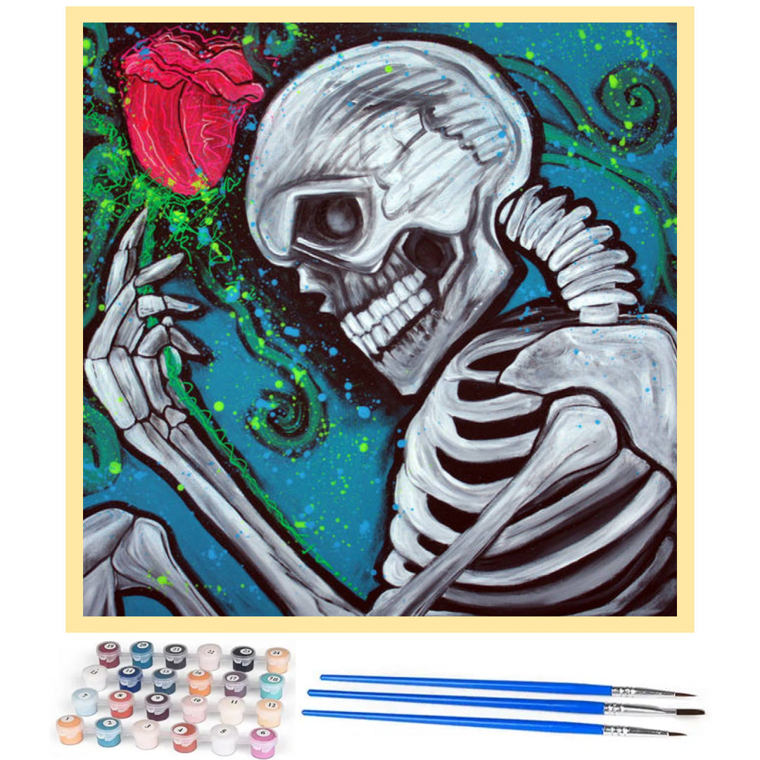 skeleton-rose-paint-by-number-kit