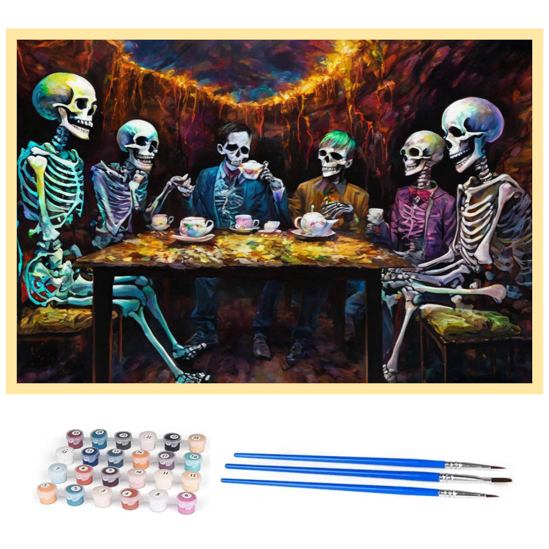 skeleton-tea-time-paint-by-number-kit