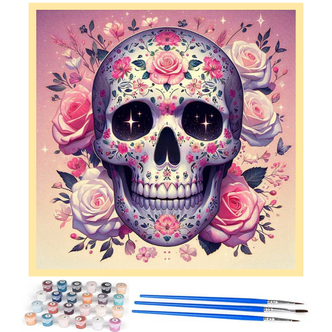 skull-in-flowers-paint-by-number-kit