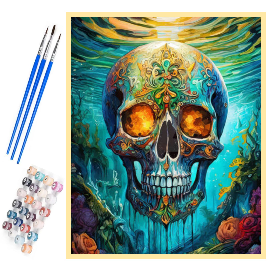 skull-under-water-paint-by-number-kit
