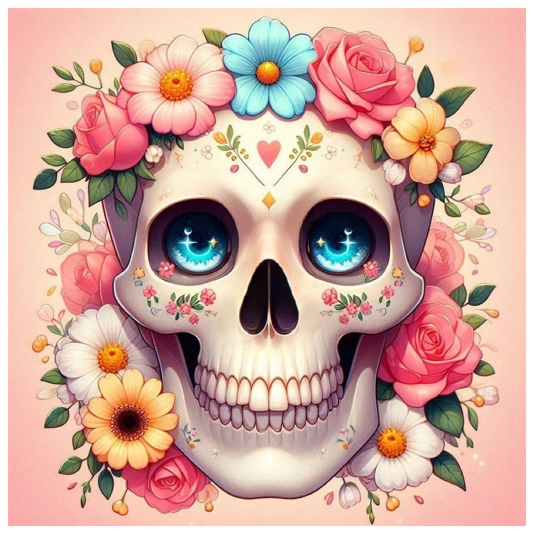 skull-with-flowers-paint-by-number-kit