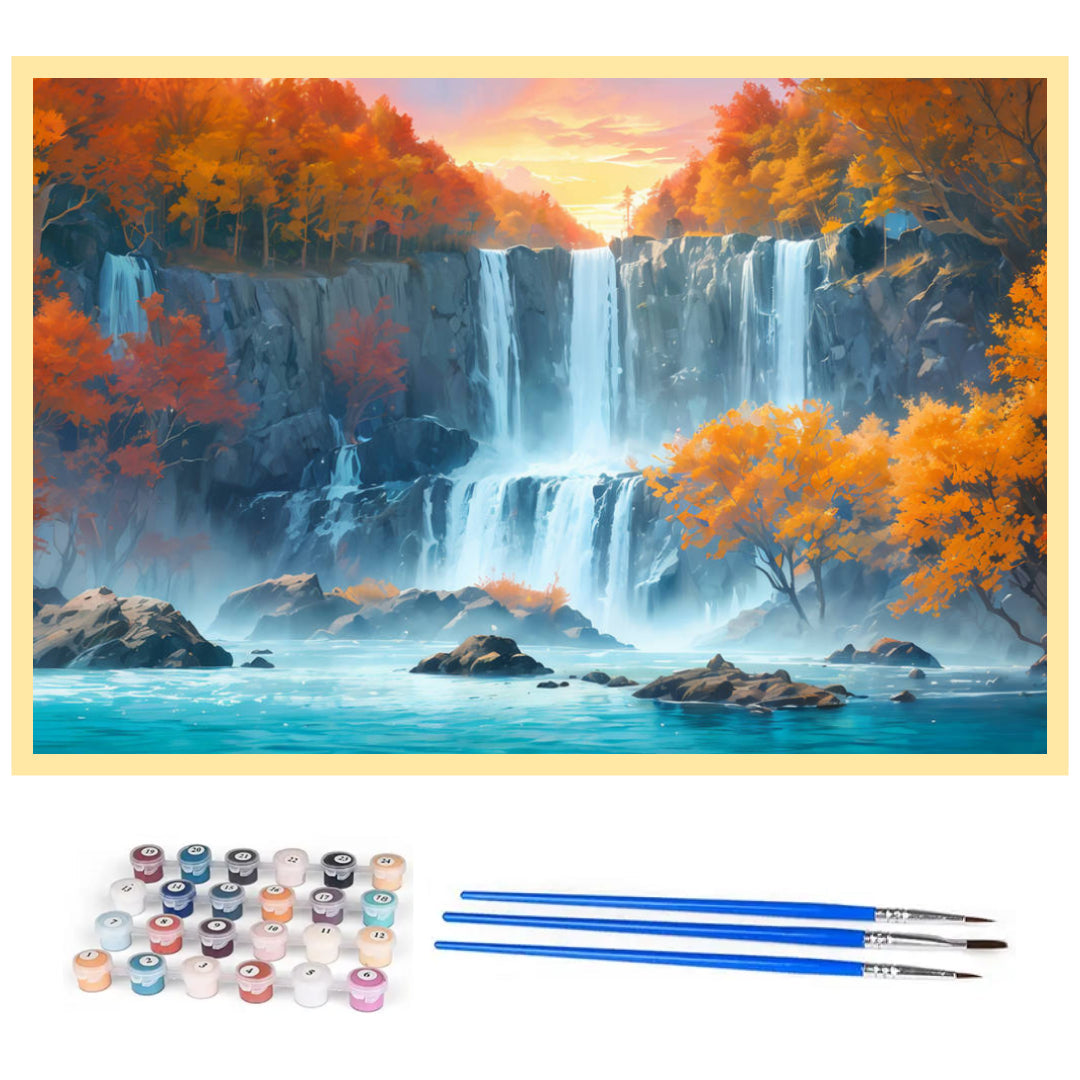small-waterfall-paint-by-number-kit