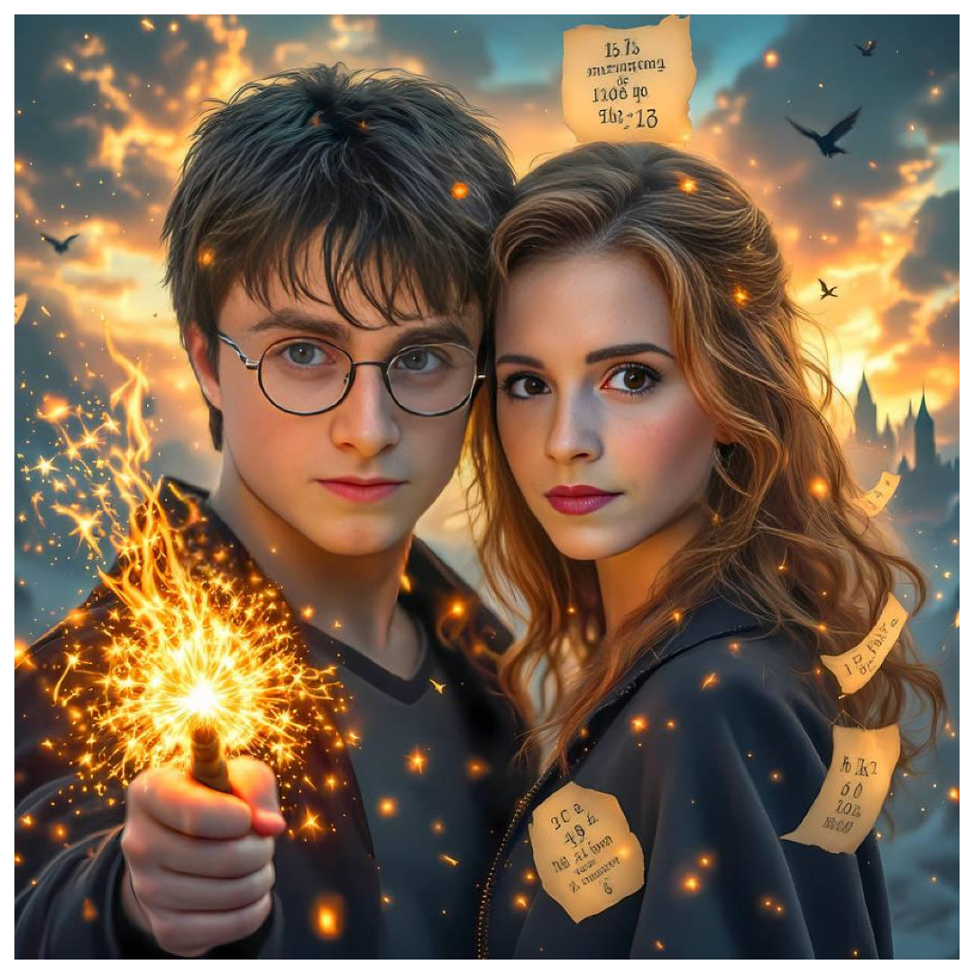 spark-of-love-harry-and-hermione-paint-by-number-kit