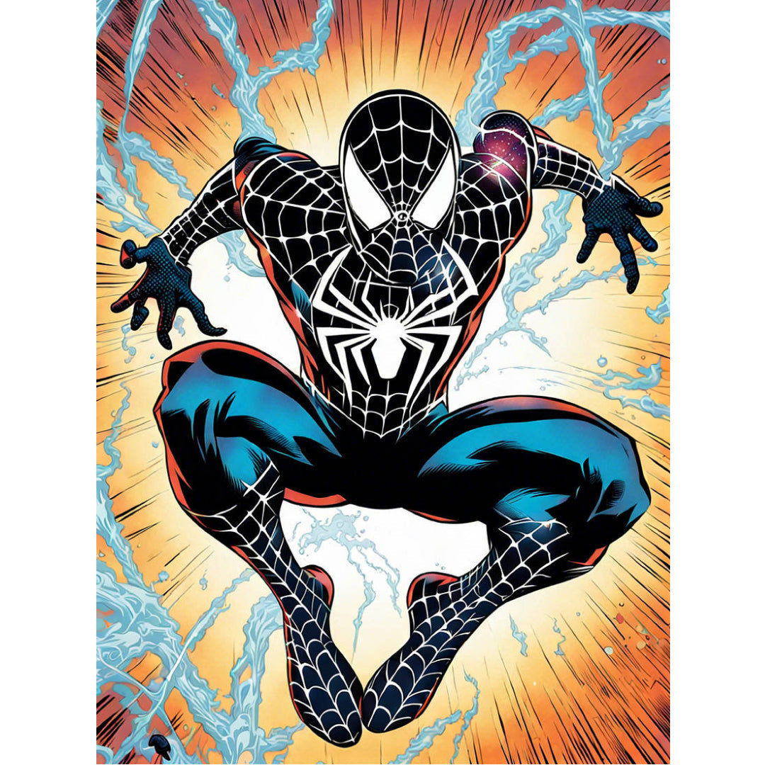 spiderman-in-black-paint-by-number-kit