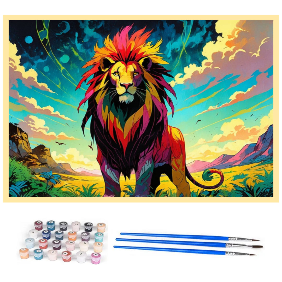 spirited-lion-paint-by-number-kit