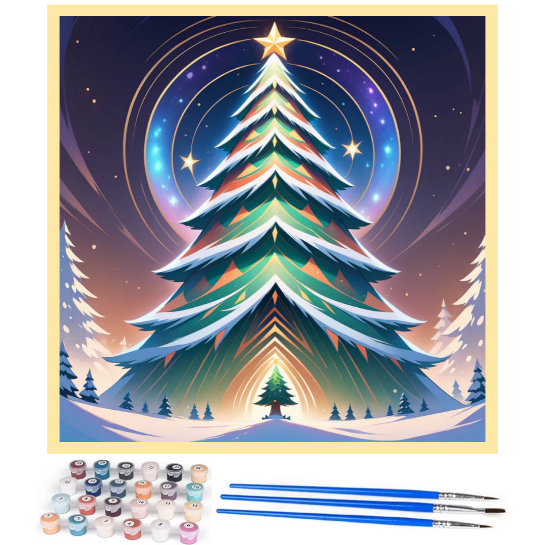 star-christmas-tree-paint-by-number-kit