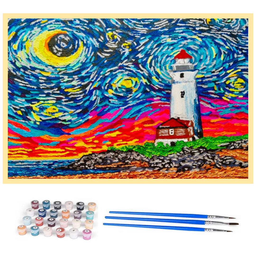 starry-lighthouse-paint-by-number-kit