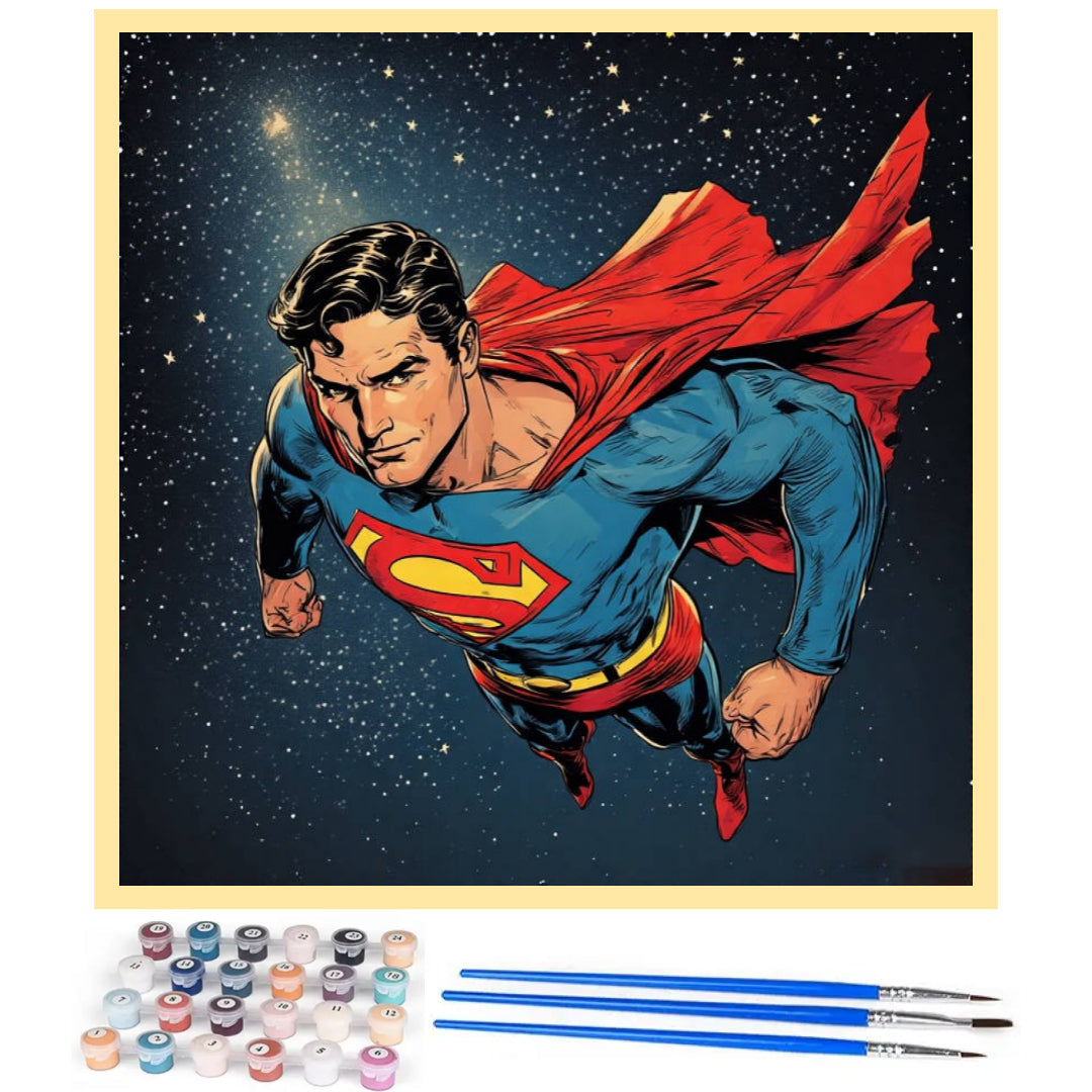 starry-superman-paint-by-number-kit