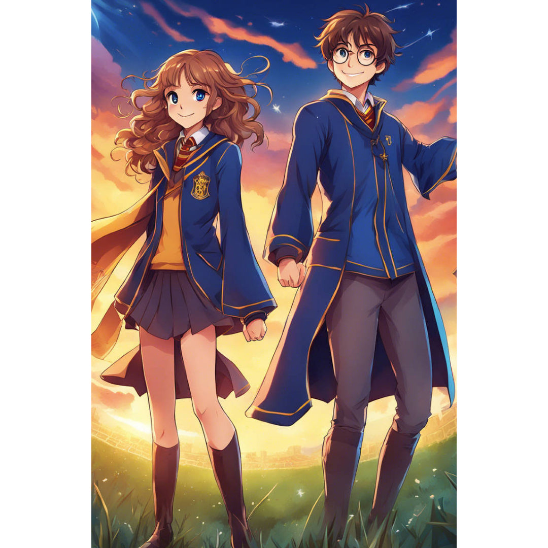 sunset-date-harry-and-hermione-paint-by-number-kit