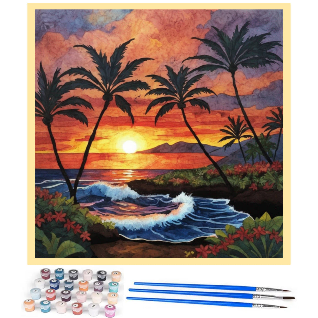 sunset-in-hawaii-paint-by-number-kit
