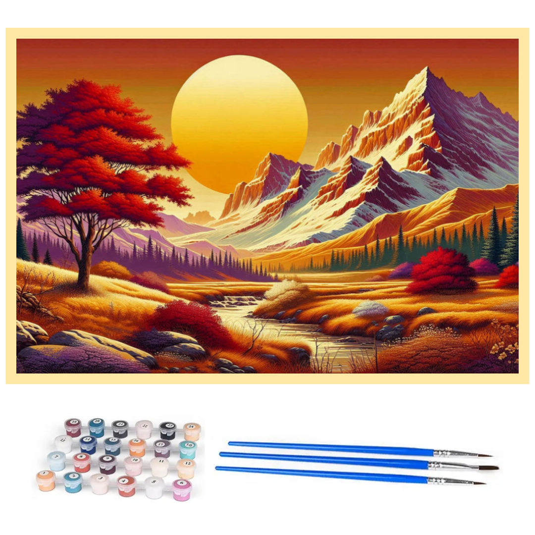 sunset-over-the-mountain-paint-by-number-kit