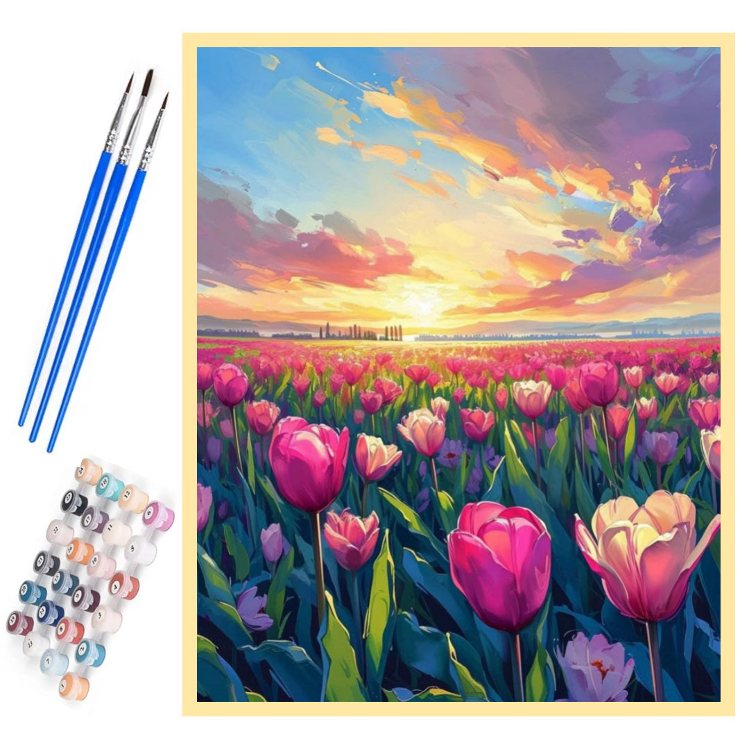 sunset-tulips-field-paint-by-number-kit