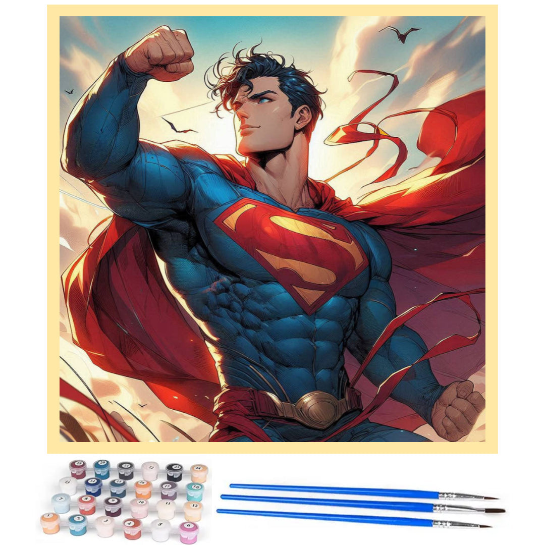 superhero-superman-paint-by-number-kit