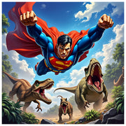 superman-and-dinosaurs-paint-by-number-kit