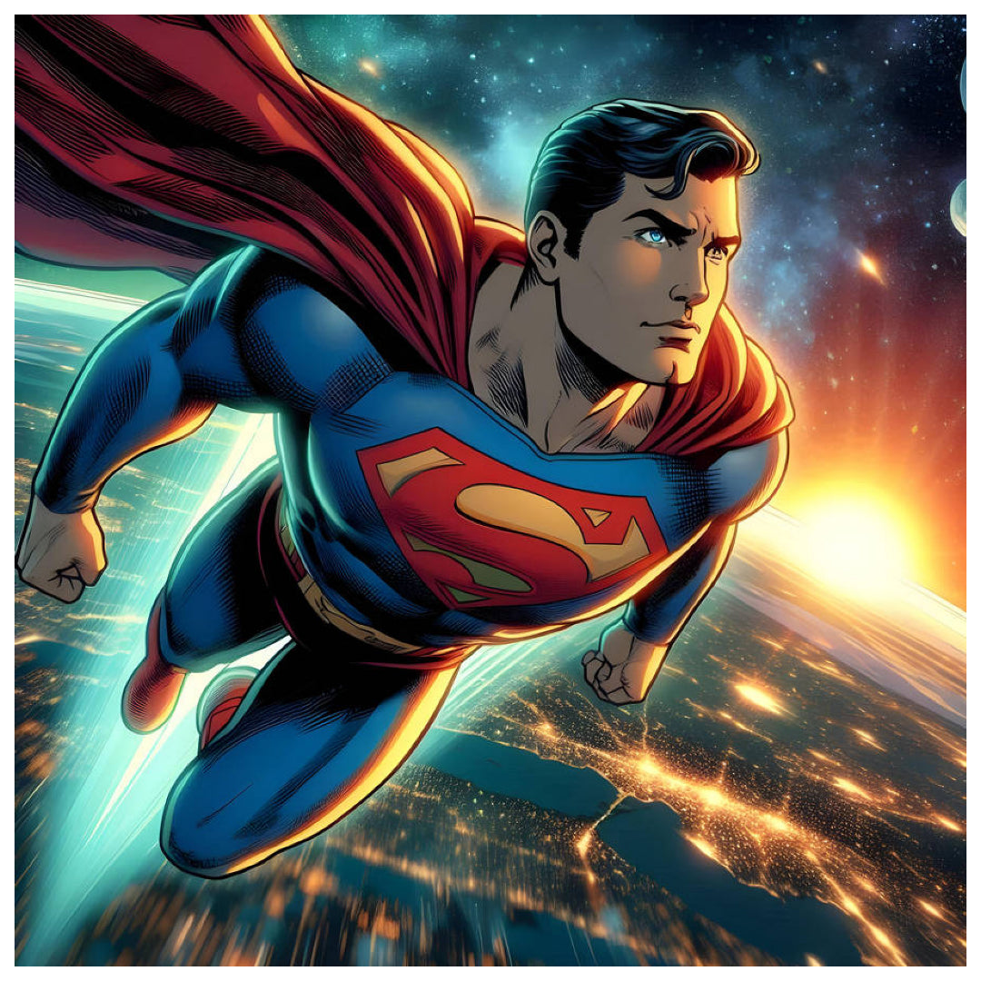 superman-rise-into-space-paint-by-number-kit