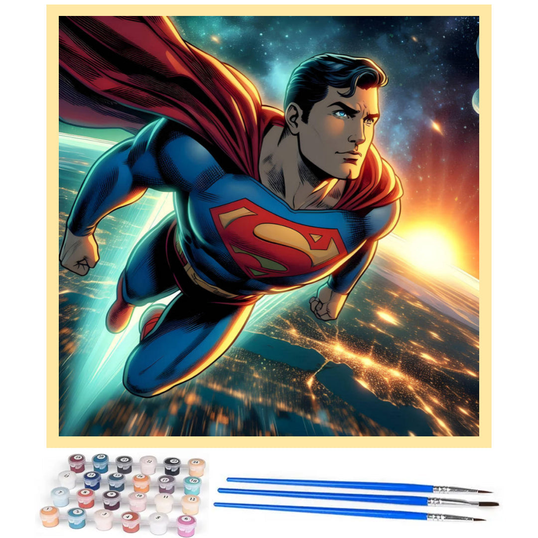 superman-rise-into-space-paint-by-number-kit