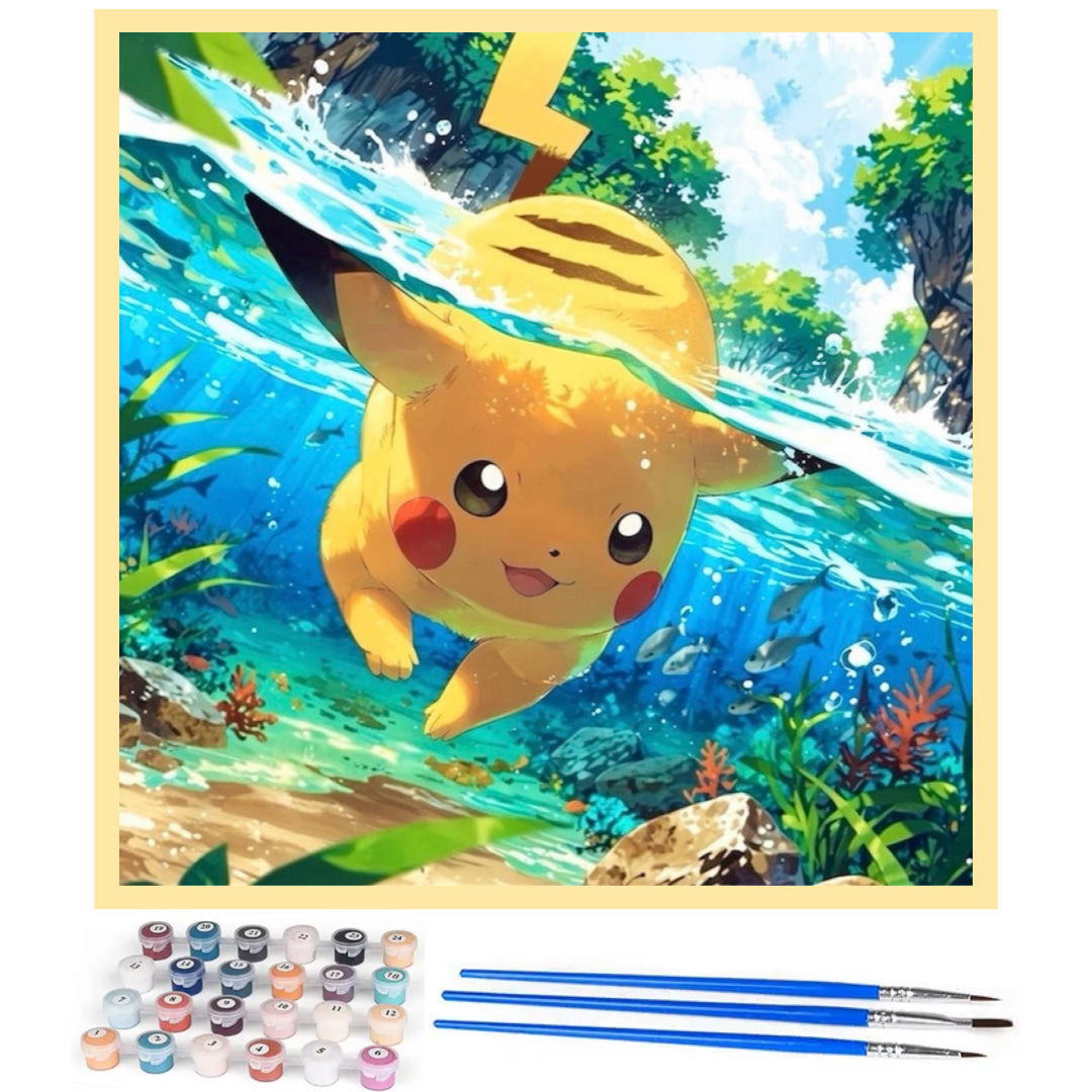 swimming-pikachu-paint-by-number-kit