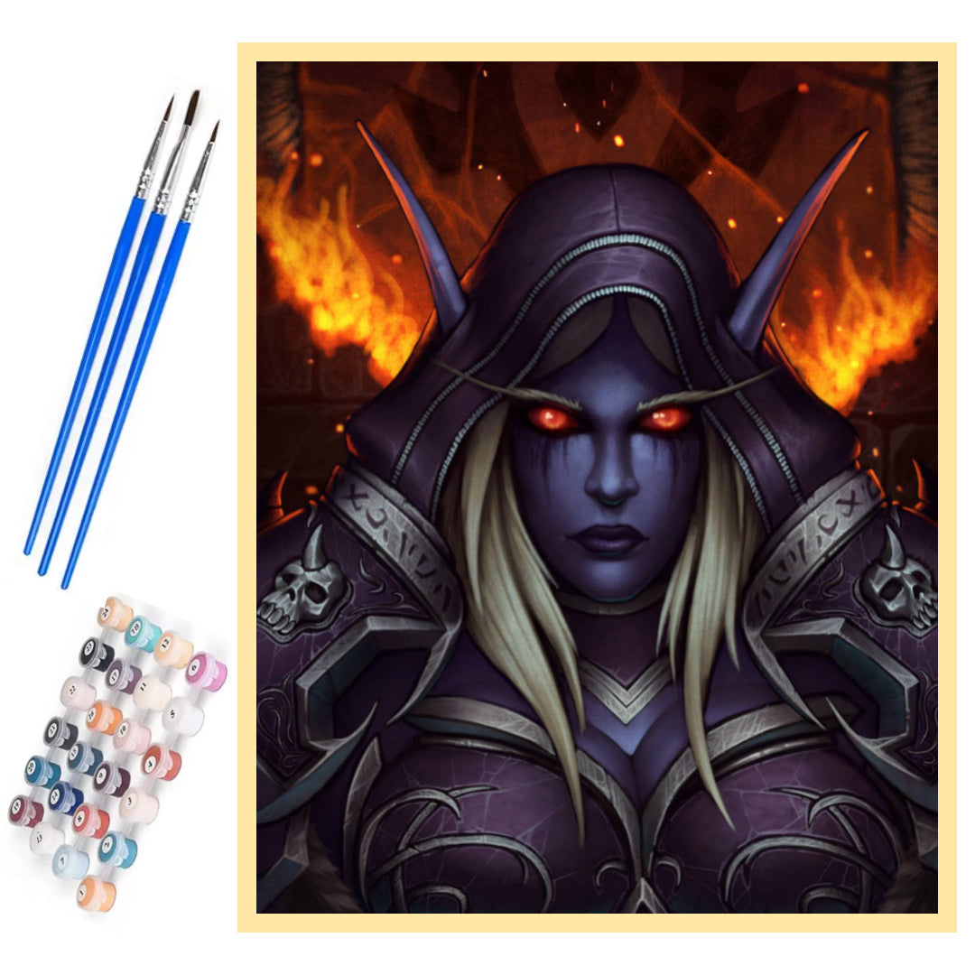sylvanas-warcraft-paint-by-number-kit