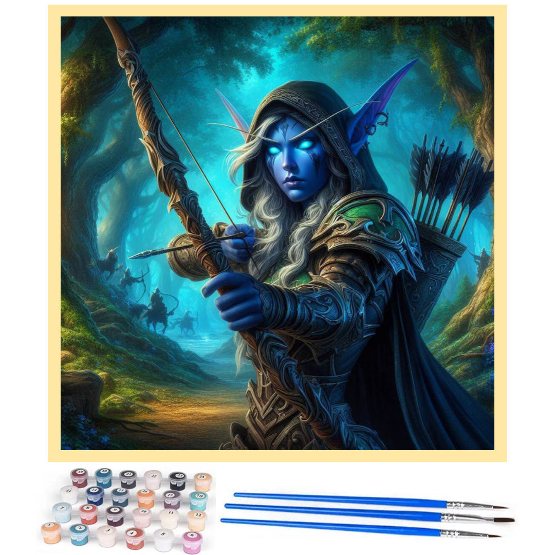 sylvanas-windrunner-warcraft-paint-by-number-kit