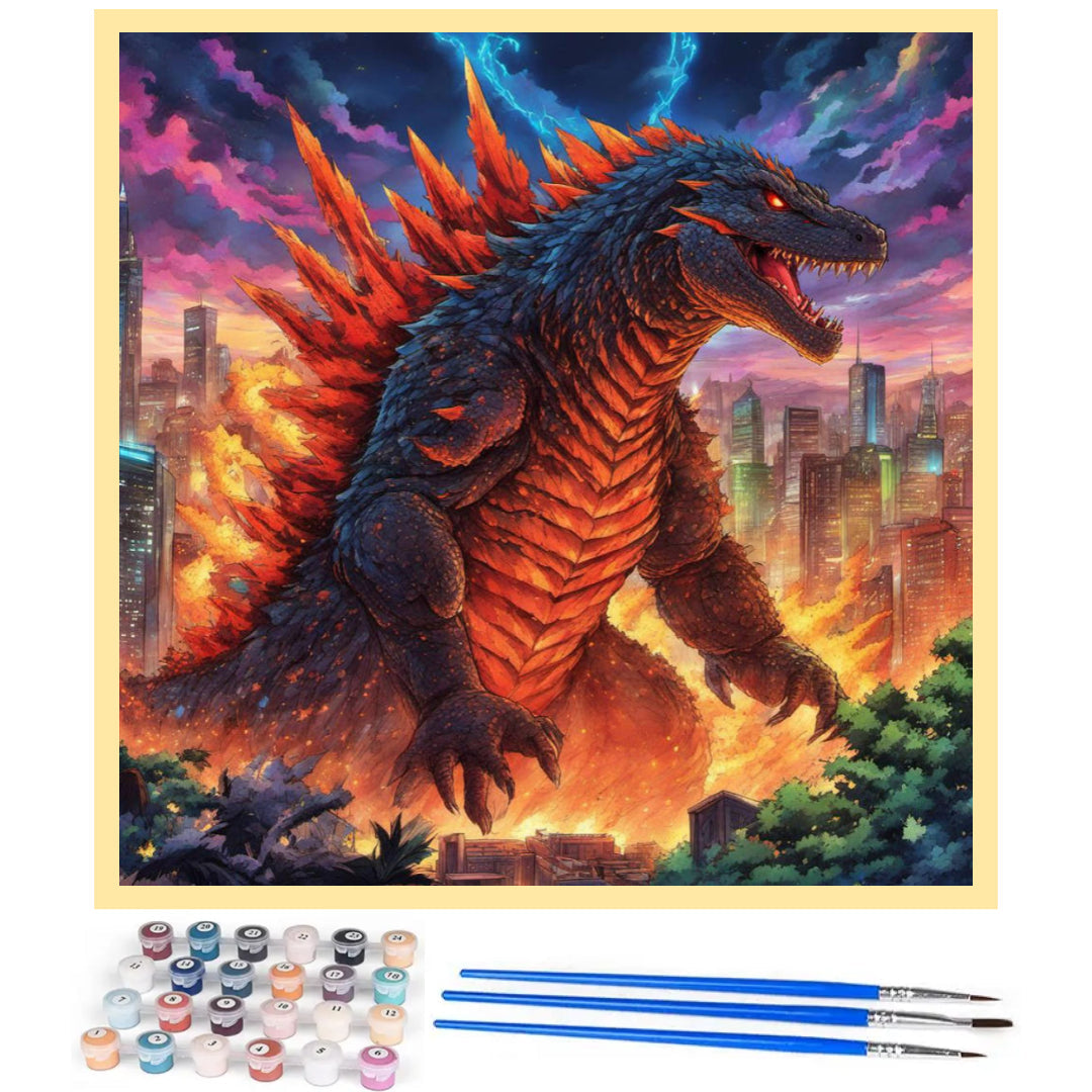 take-a-walk-godzilla-paint-by-number-kit