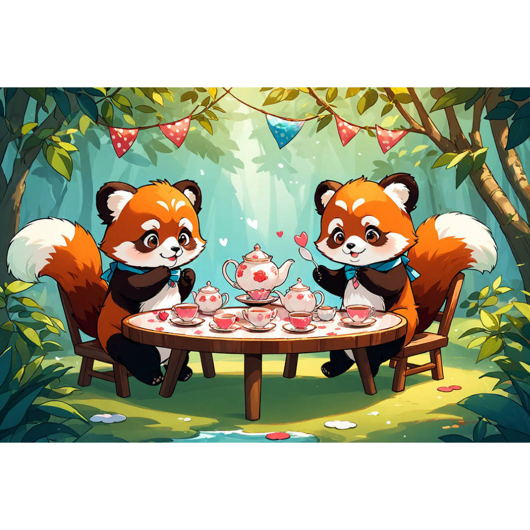 tea-party-racoon-paint-by-number-kit