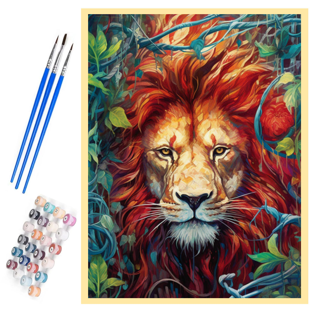 the-imprisoned-lion-paint-by-number-kit