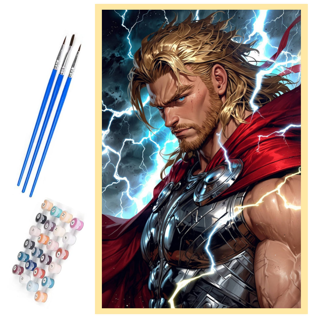 thor-lord-of-thunder-paint-by-number-kit