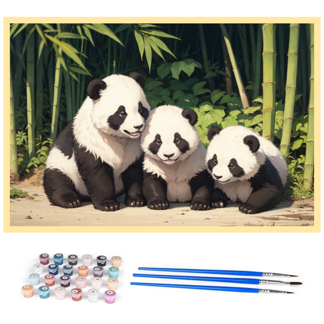 three-cute-pandas-paint-by-number-kit